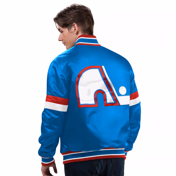 Quebec Nordiques Starter Vintage Diveplay NHL Varsity Jacket view 1