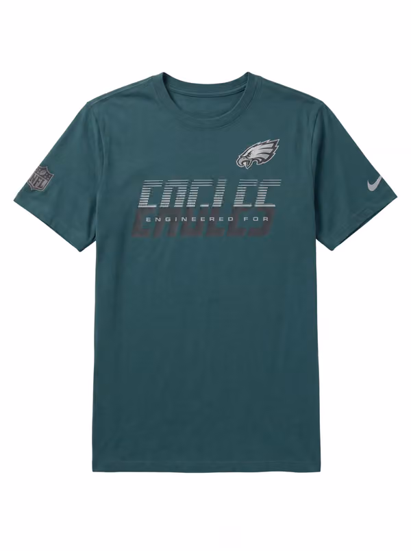 Philadelphia Eagles 2026 NFL Sideline Team Issue Dri-Fit T-Shirt Green view 1