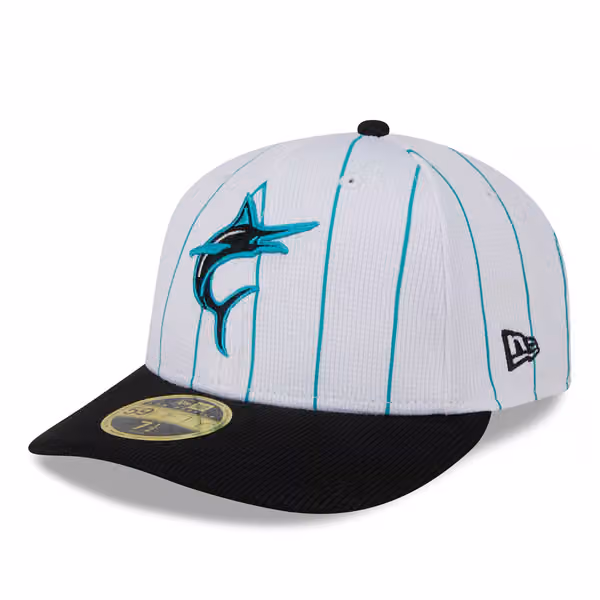 Miami Marlins 2025 MLB Batting Practice New Era Low Profile 59FIFTY Fitted Cap product photo