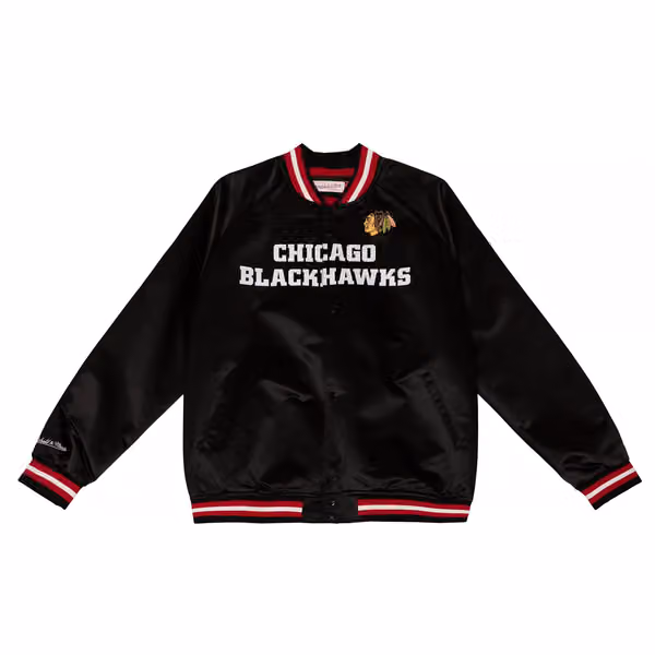 Chicago Blackhawks Mitchell & Ness Lightweight Satin NHL Jacket view 1