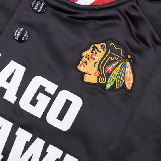 Chicago Blackhawks Mitchell & Ness Lightweight Satin NHL Jacket view 3