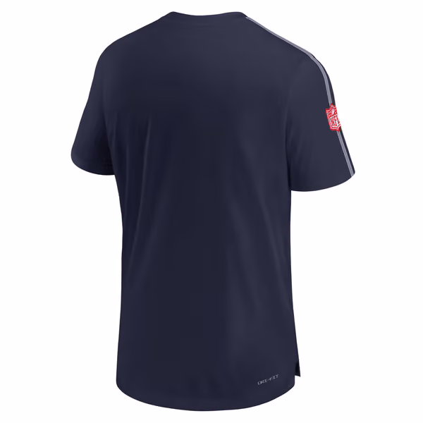 New England Patriots 2024 NFL Sideline Nike Dri-FIT Coach UV Top Navy view 3