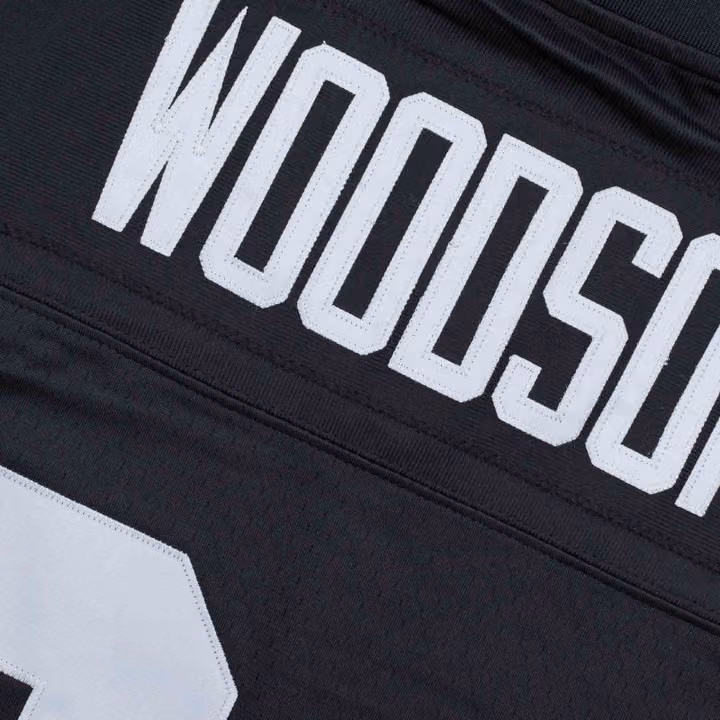 Charles Woodson #24 Oakland Raiders Mitchell & Ness Throwback NFL Jersey Black view 5