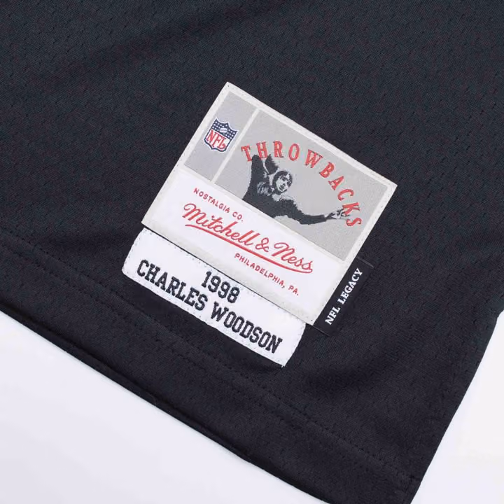Charles Woodson #24 Oakland Raiders Mitchell & Ness Throwback NFL Jersey Black view 3