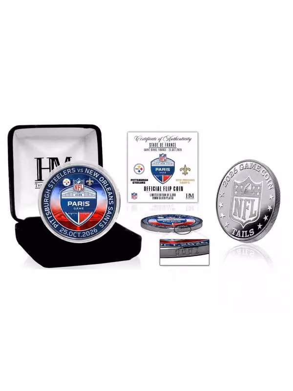 2026 NFL Paris Game Steelers vs Saints Game Flip Coin view 1