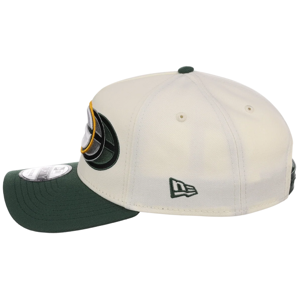 Green Bay Packers NFL Seismic New Era 9FORTY A-Frame detail view
