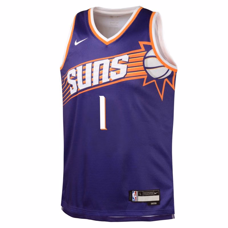 Devin Booker #1 Phoenix Suns Nike Swingman NBA Jersey Purple (YOUTH) view 2