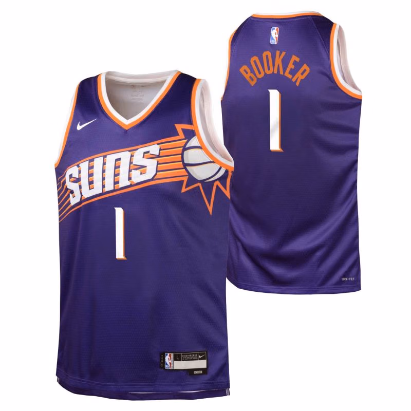 Devin Booker #1 Phoenix Suns Nike Swingman NBA Jersey Purple (YOUTH) view 1