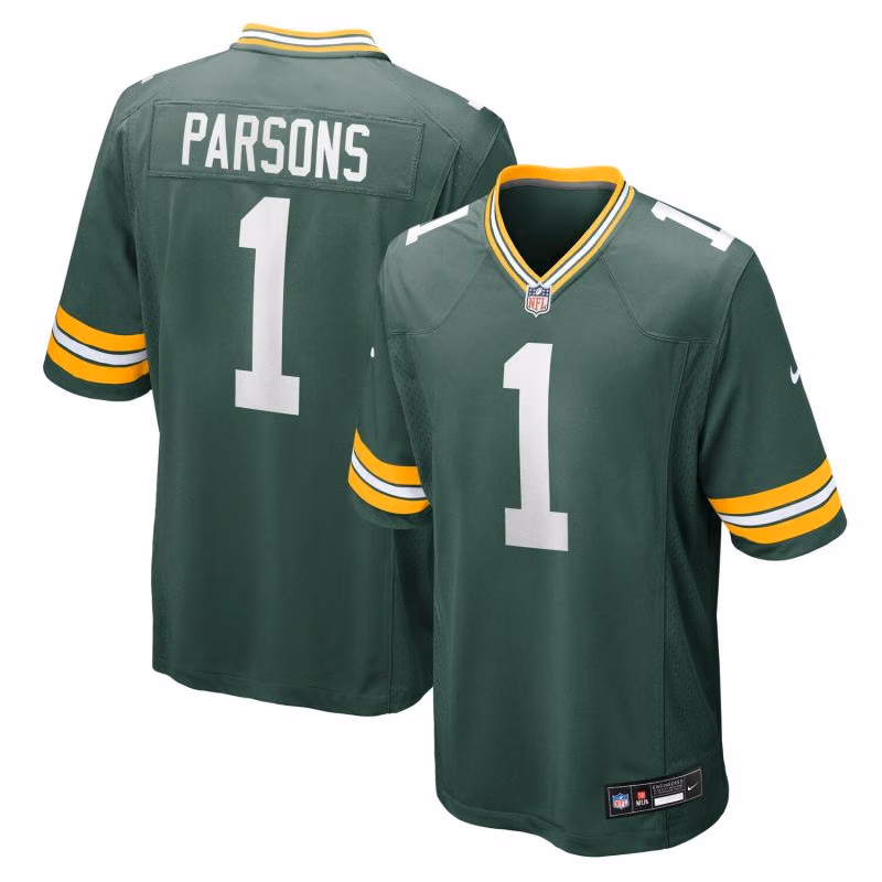 Micah Parsons #1 Green Bay Packers Nike Game NFL Jersey Green view 1
