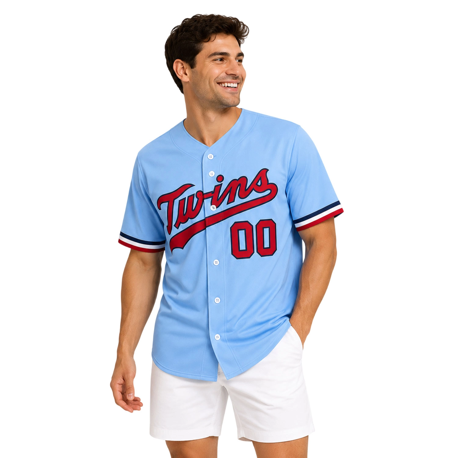 Twins Powder Blue Baseball Jersey Bold Custom Style