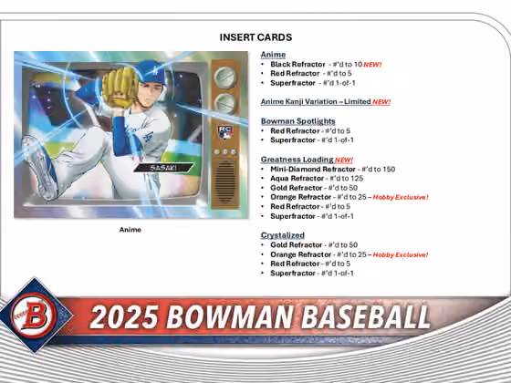 2025 Bowman Baseball MLB Hobby Box view 4