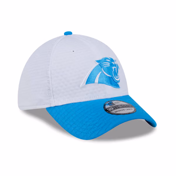 Carolina Panthers 2024 NFL Training Camp New Era 39THIRTY Flex Cap White view 4