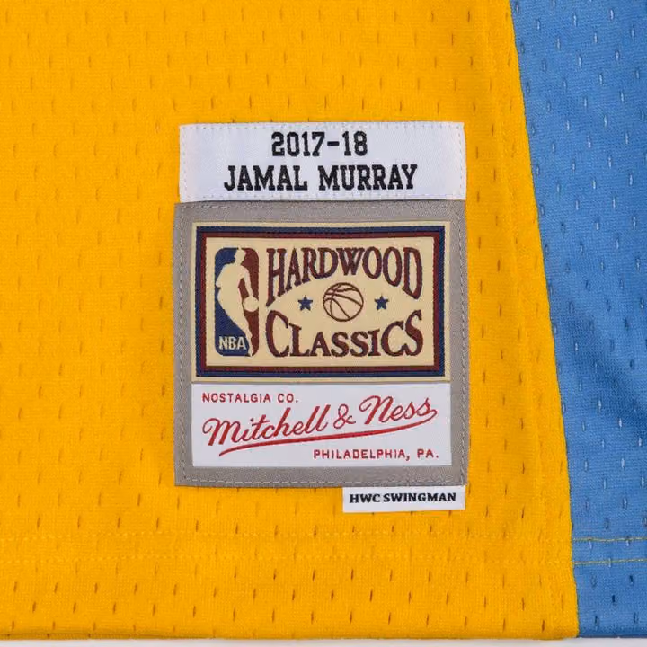 Jamal Murray #27 Denver Nuggets 2017 Swingman NBA Jersey Yellow view 3
