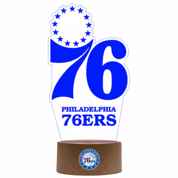 Philadelphia 76ers NBA Team Logo LED Sign view 2