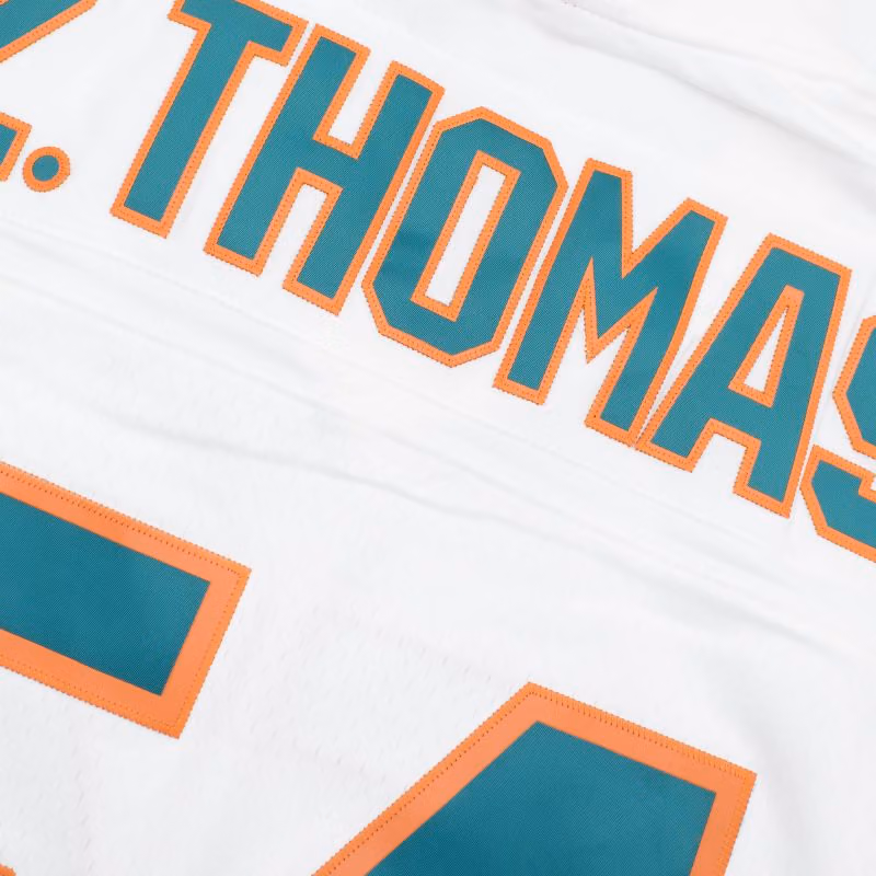 Zach Thomas #54 Miami Dolphins Mitchell & Ness Throwback NFL Jersey White view 4