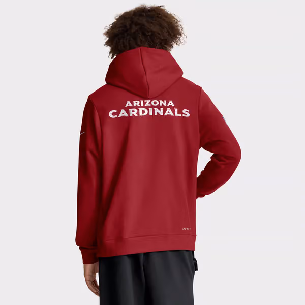 Arizona Cardinals 2025 NFL Sideline Nike Standard Issue Hoodie Red view 3