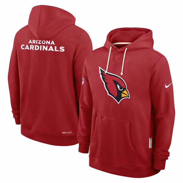 Arizona Cardinals 2025 NFL Sideline Nike Standard Issue Hoodie Red view 1