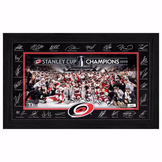 Carolina Panthers 2026 Stanley Cup Champions Signature Celebration Framed Photo view 1