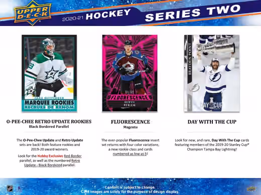 2020/21 Upper Deck Series 2 Hockey Hobby Box NHL view 4