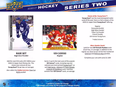 2020/21 Upper Deck Series 2 Hockey Hobby Box NHL view 2