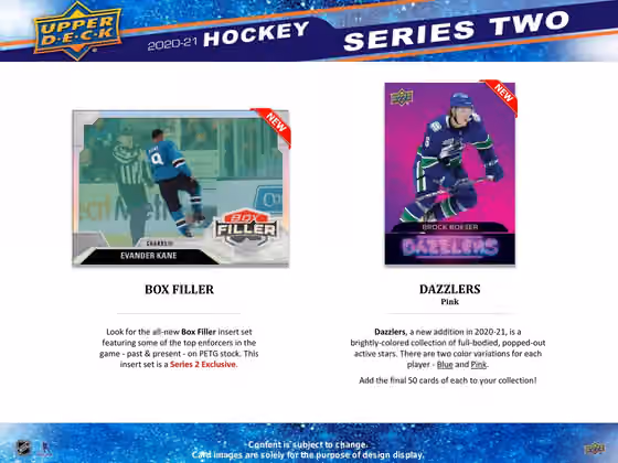 2020/21 Upper Deck Series 2 Hockey Hobby Box NHL view 3