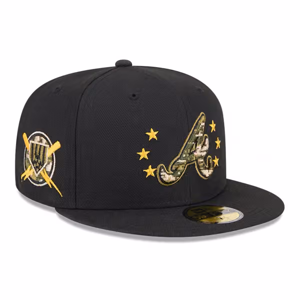 Atlanta Braves 2024 MLB Authentic Armed Forces New Era 59FIFTY Fitted Cap product photo