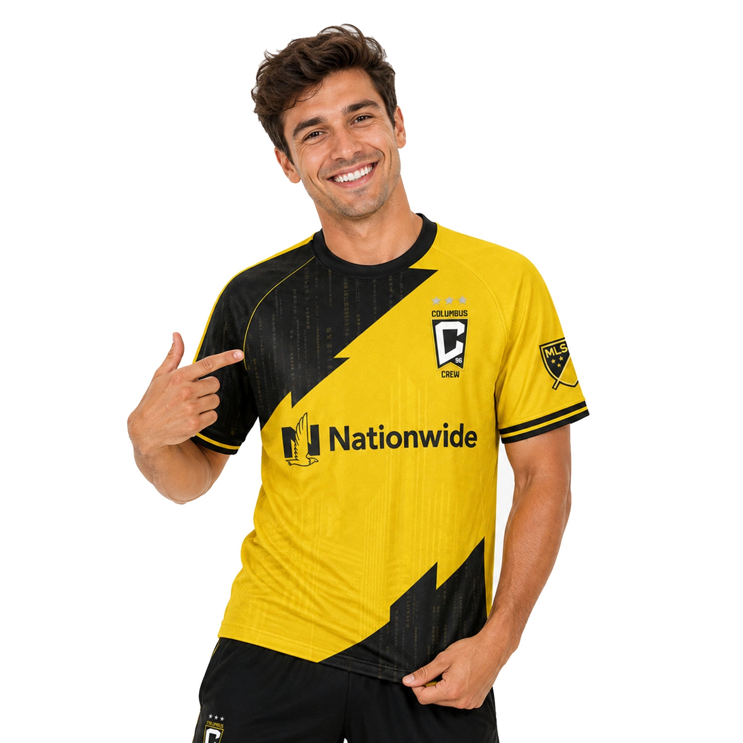 Columbus Crew Custom Jersey – Dynamic Black & Yellow Style