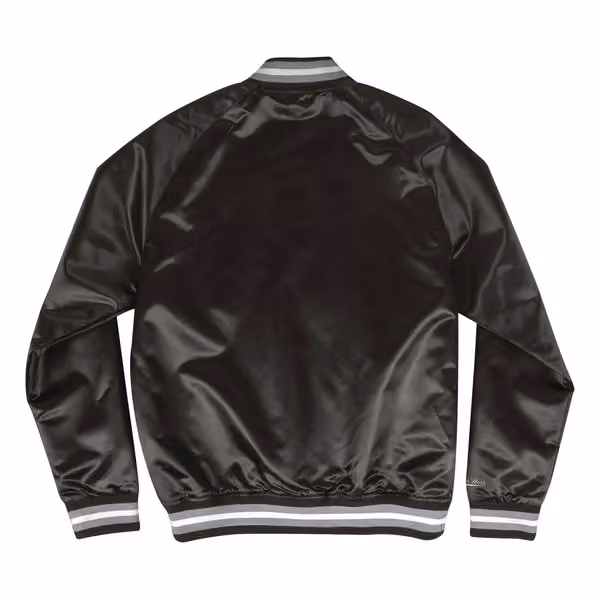 Las Vegas Raiders Mitchell & Ness Lightweight Satin NFL Jacket Black view 2