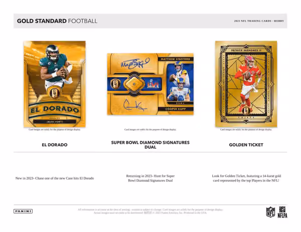 2023 Panini Gold Standard NFL Football Hobby Box view 4
