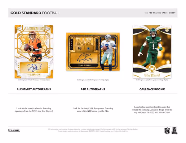 2023 Panini Gold Standard NFL Football Hobby Box view 3