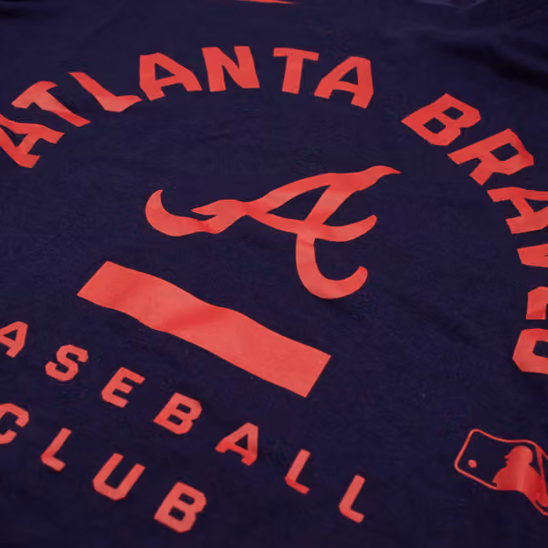 Atlanta Braves Early Work 2026 MLB Authentic Tri-Blend T-Shirt Navy view 3