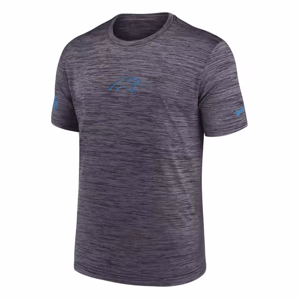 Carolina Panthers 2025 NFL Sideline Nike Velocity Performance T-Shirt Gray view 2