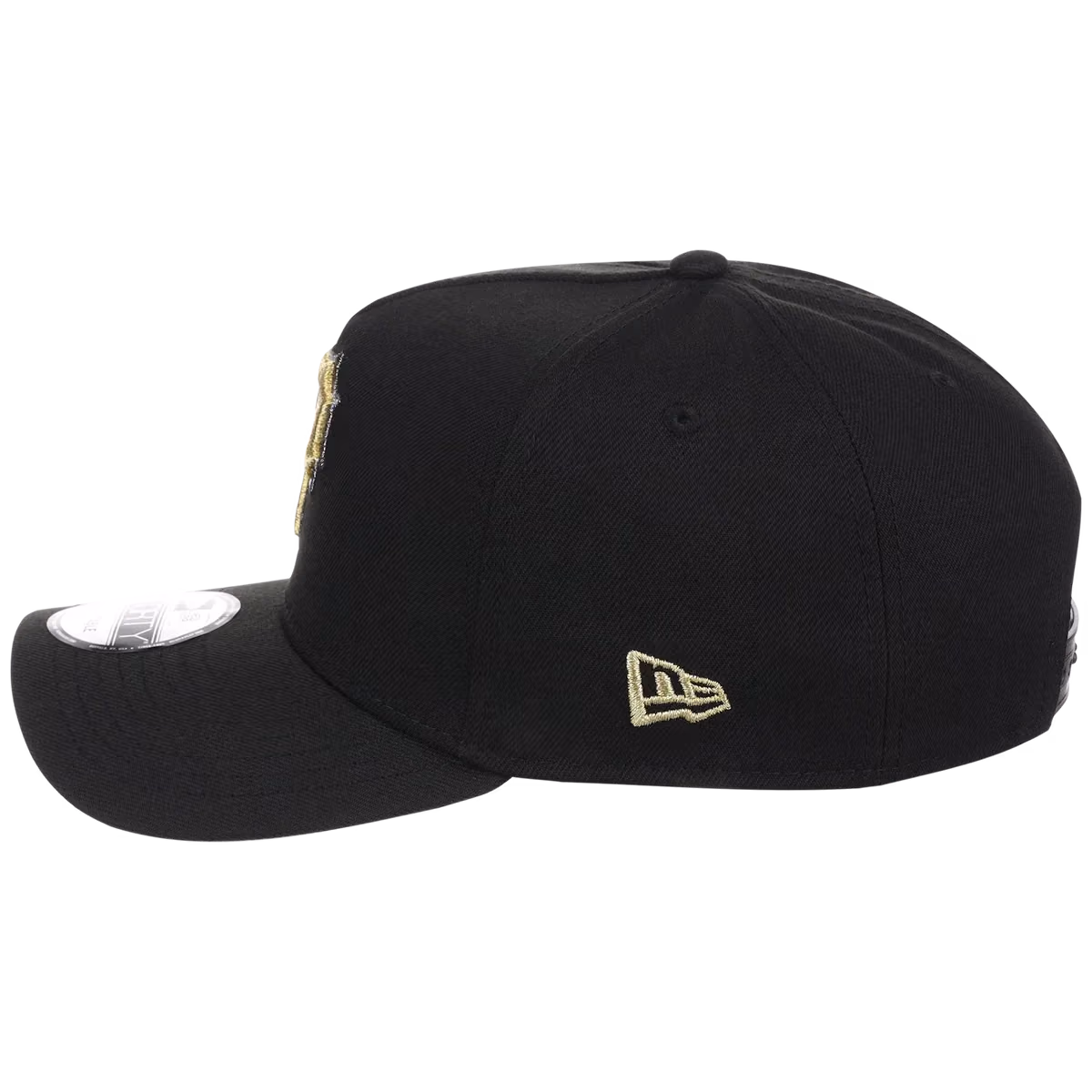 Pittsburgh Pirates MLB Black x Gold FASHION CORE New Era 9FORTY A-Frame detail view