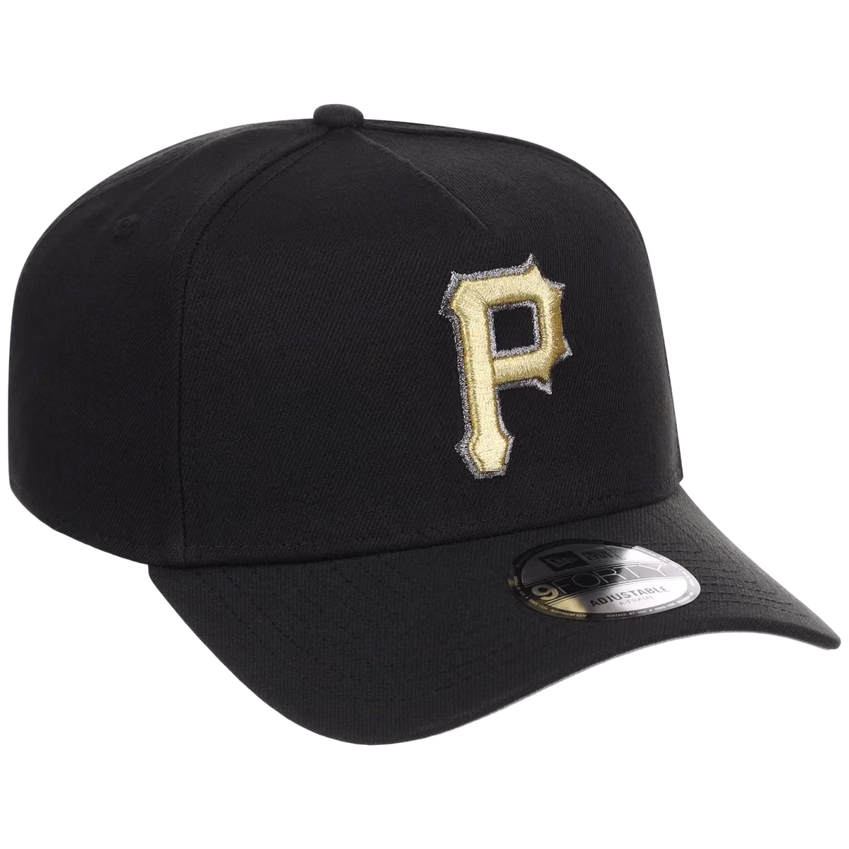 Pittsburgh Pirates MLB Black x Gold FASHION CORE New Era 9FORTY A-Frame front view