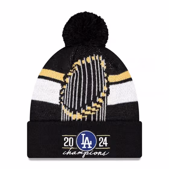 Los Angeles Dodgers 2024 World Series Champions New Era Knit Hat product photo