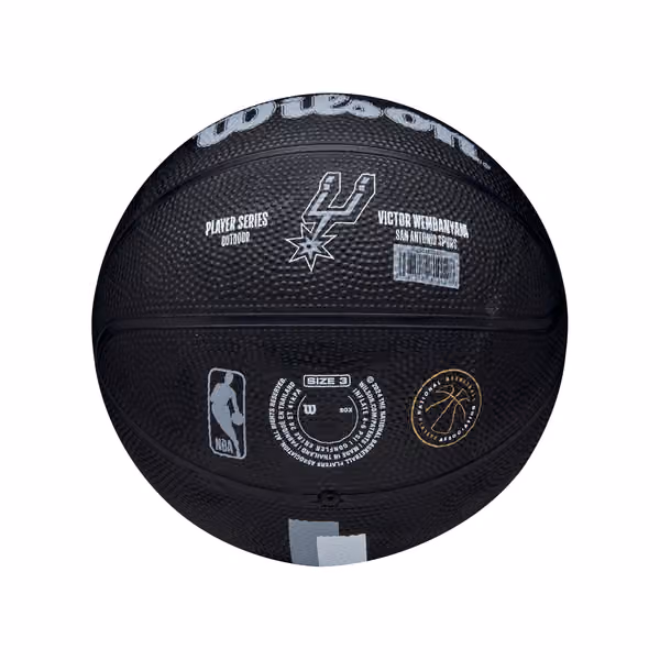 Victor Wembanyama #1 San Antonio Spurs Wilson NBA Mini Basketball (Size 3) view 3