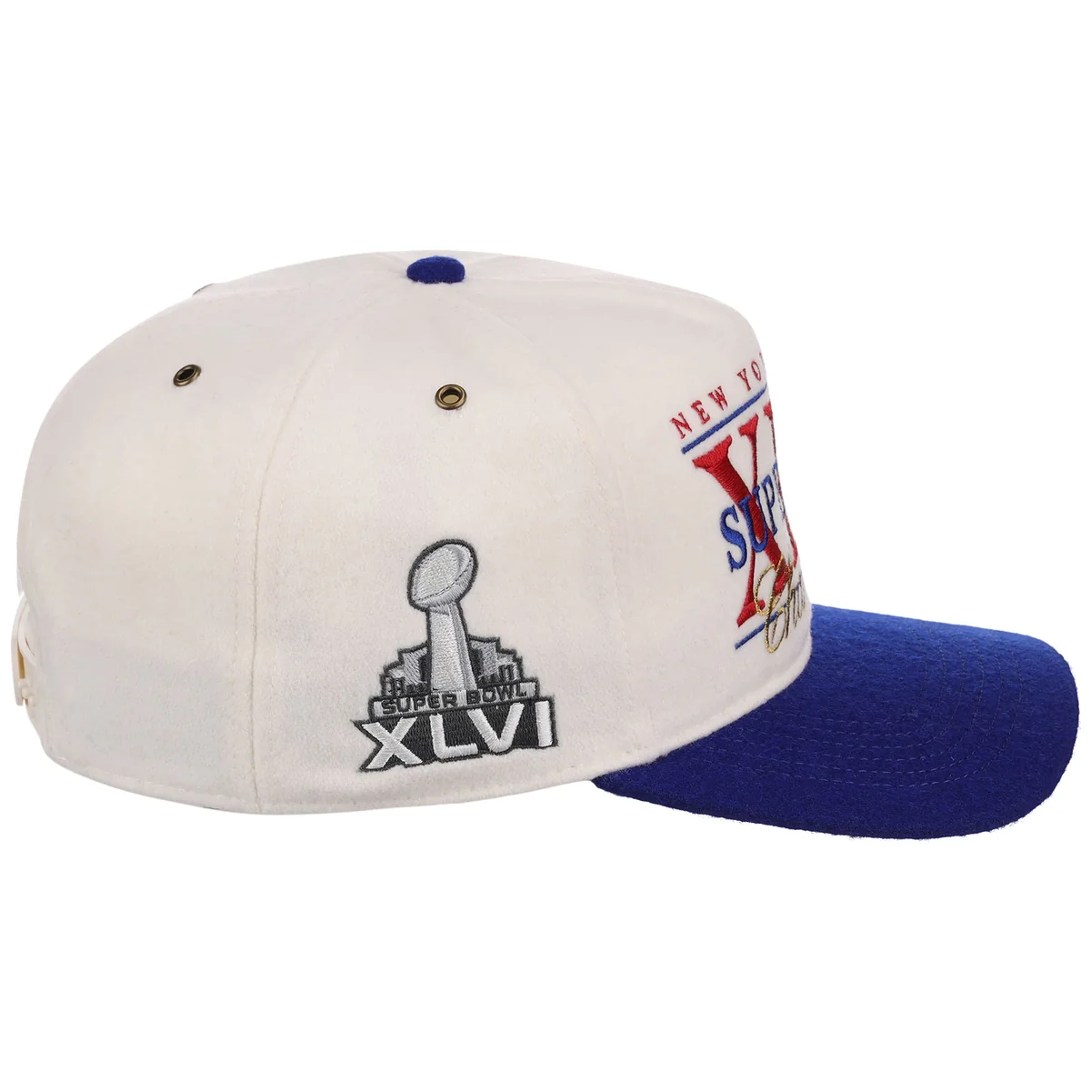 New York Giants SB XLVI Champs '47 Hitch detail view