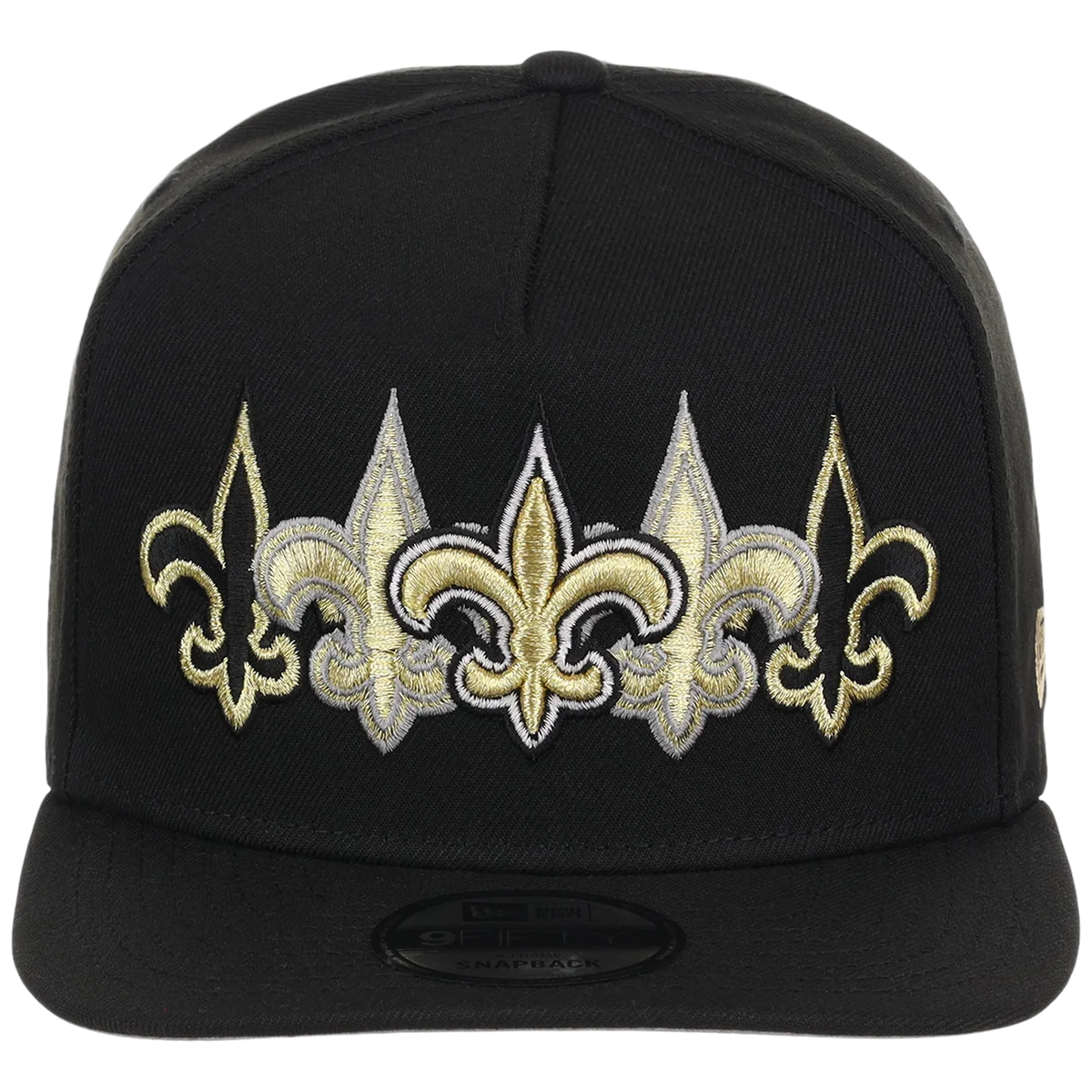 New Orleans Saints NFL Seismic New Era 9FIFTY A-Frame detail view