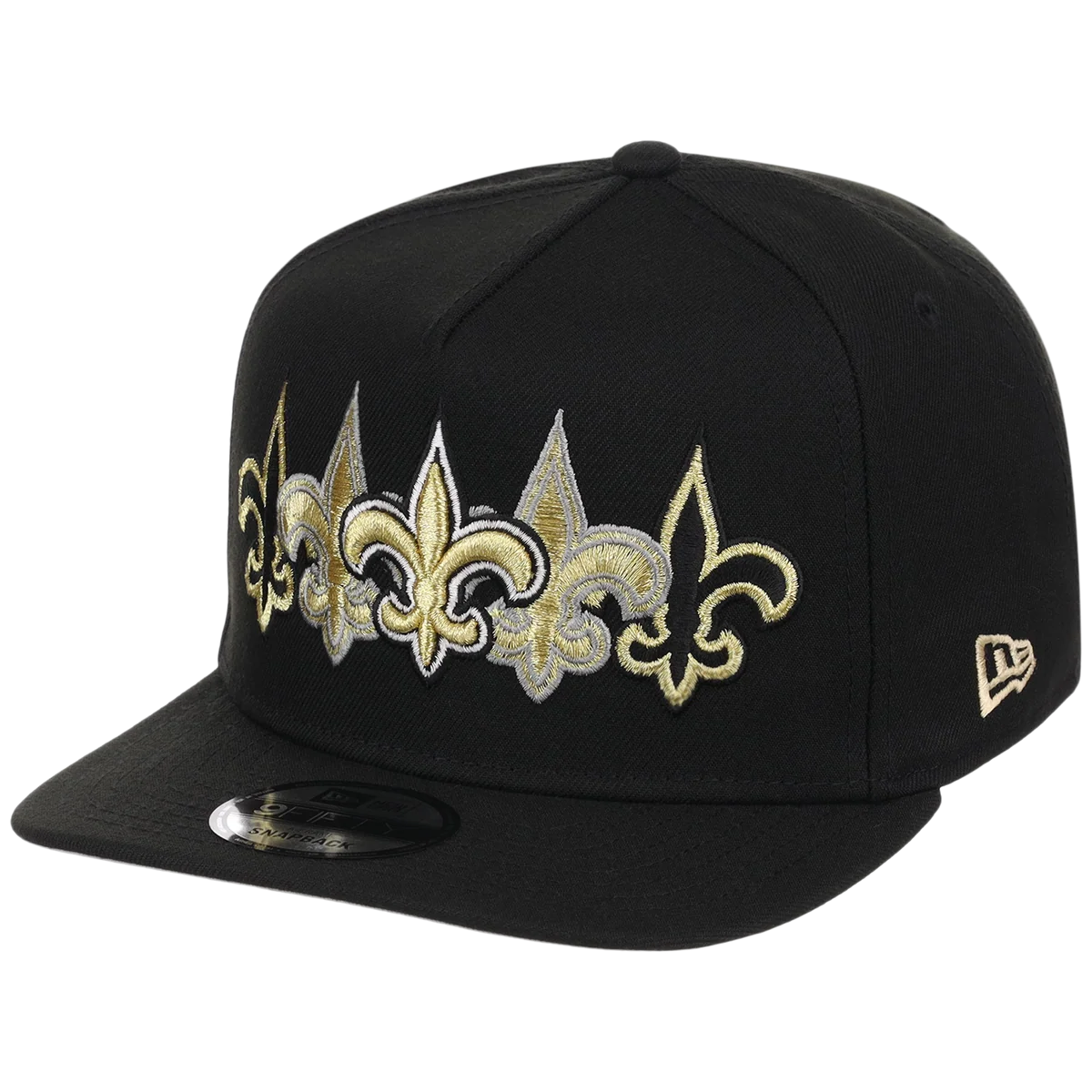 New Orleans Saints NFL Seismic New Era 9FIFTY A-Frame detail view