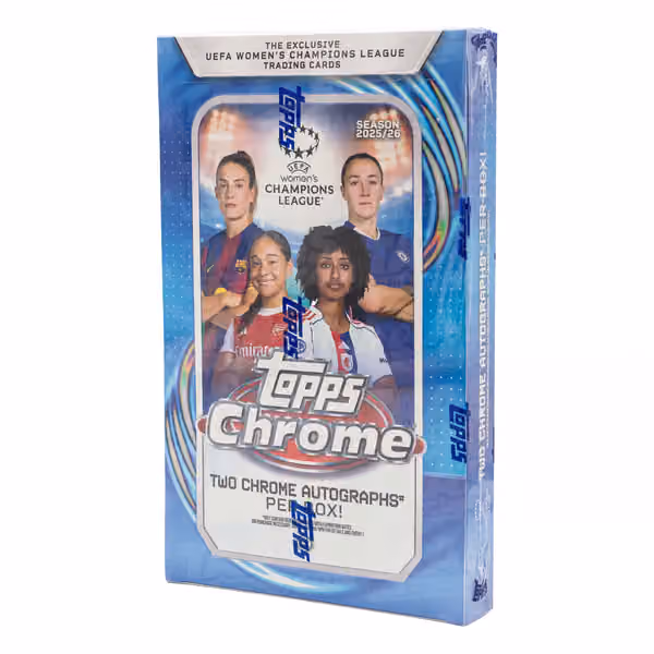 2025/26 Topps Chrome UEFA Women's Champions League Football Hobby Box view 1