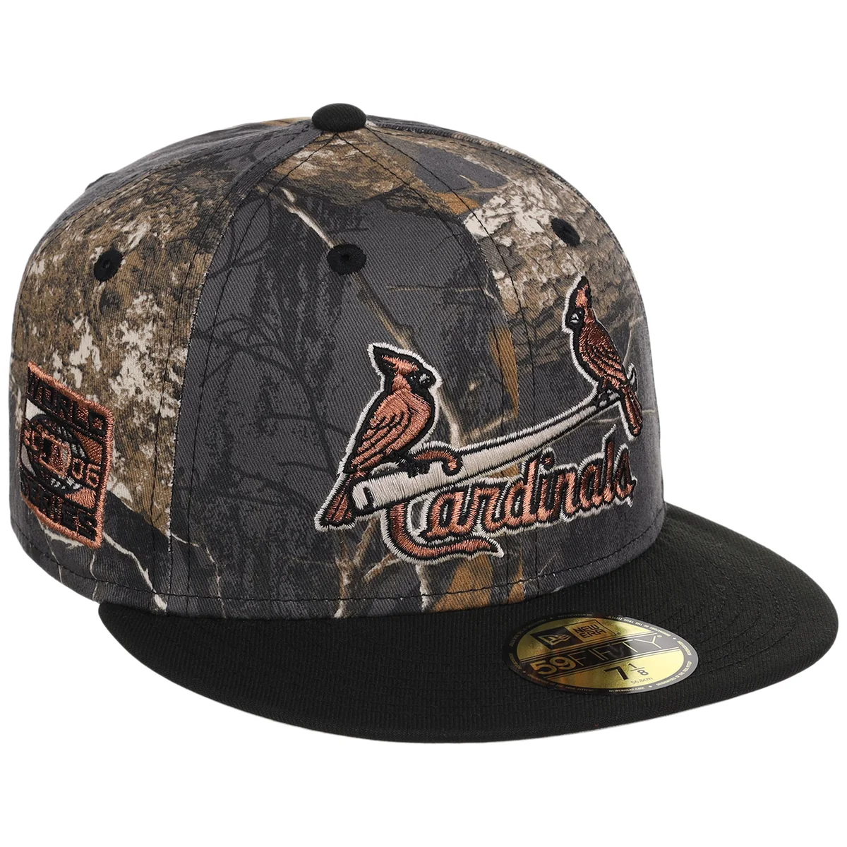 St. Louis Cardinals MLB Black Realtree 2-TONE Black & Copper New Era 59FIFTY front view