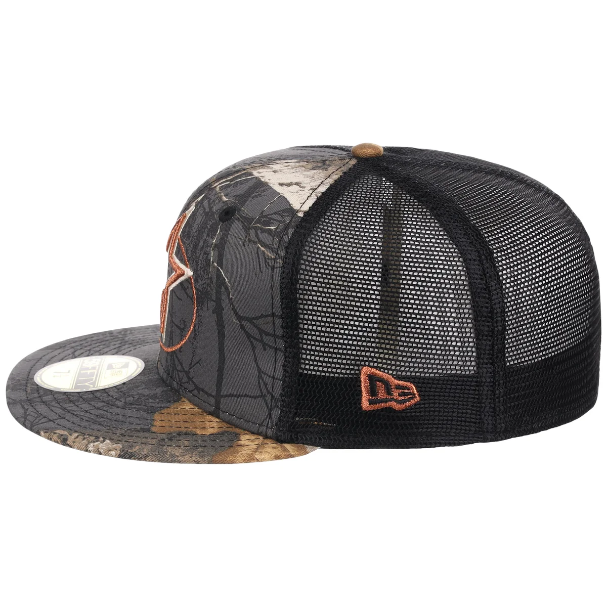 Houston Astros MLB Black Realtree Trucker New Era 59FIFTY detail view