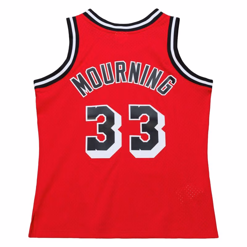 Alonzo Mourning #33 Miami Heat 1996-97 Swingman NBA Jersey Red view 2