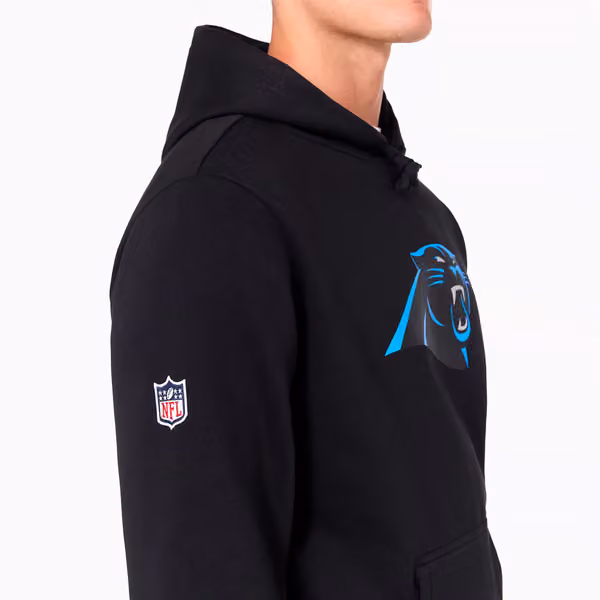 Carolina Panthers Logo Hoodie NFL Sweatshirt Black view 3
