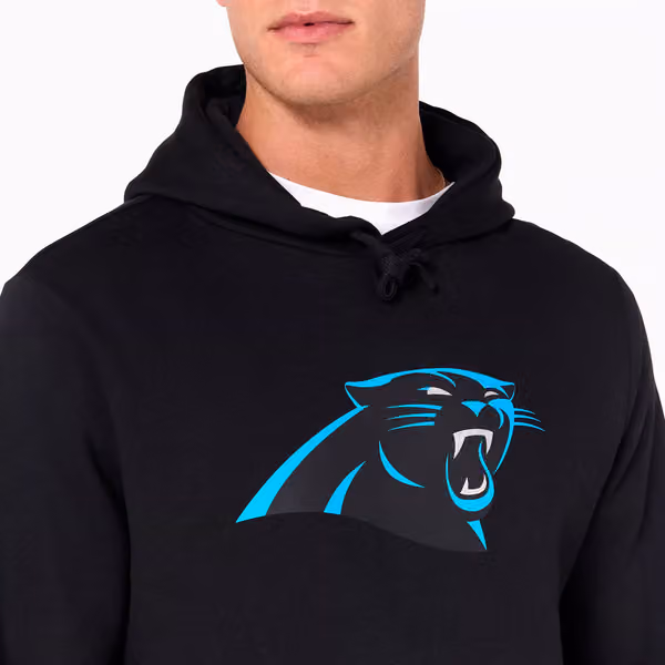 Carolina Panthers Logo Hoodie NFL Sweatshirt Black view 6