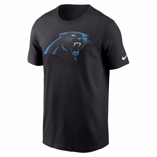 Carolina Panthers Nike Essential Logo NFL T-Shirt Black view 1