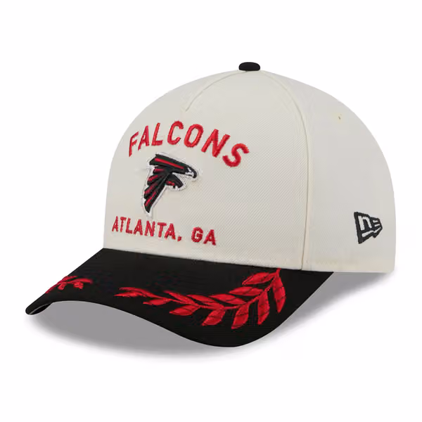Atlanta Falcons 2025 NFL Draft 9FORTY M-Crown A-Frame Snapback Cap Cream product photo