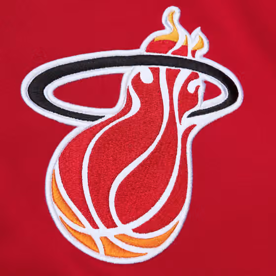 Miami Heat Mitchell & Ness Heavyweight Satin NBA Jacket view 4
