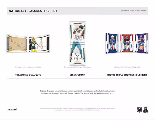 2023 Panini National Treasures NFL Football Hobby Box view 3