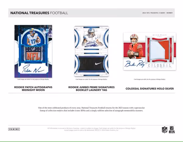 2023 Panini National Treasures NFL Football Hobby Box view 2